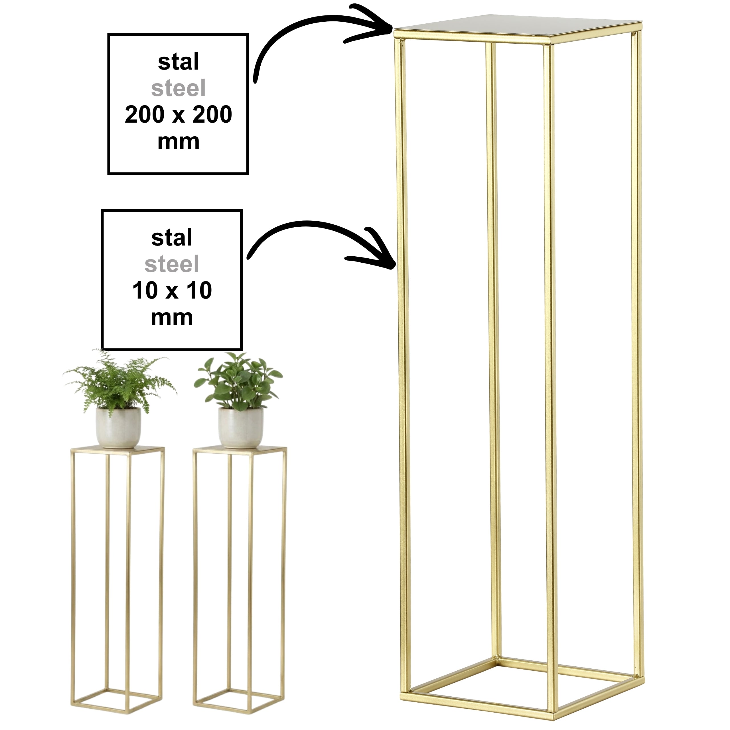 Flower Stand Flower Pot Holder PREMIUM 75 gold HGDECO
