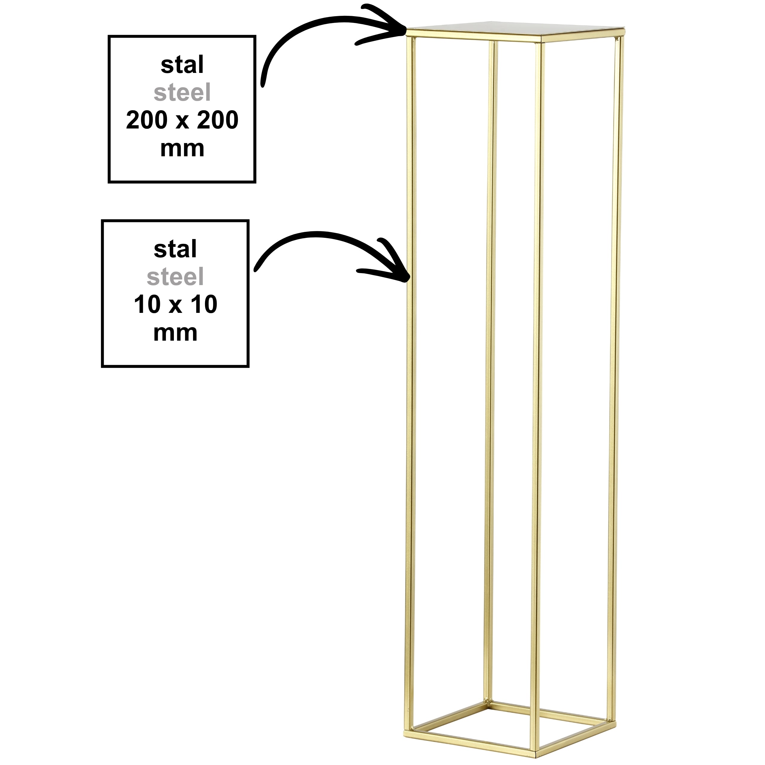 Plant stand PREMIUM 90 gold HGDECO