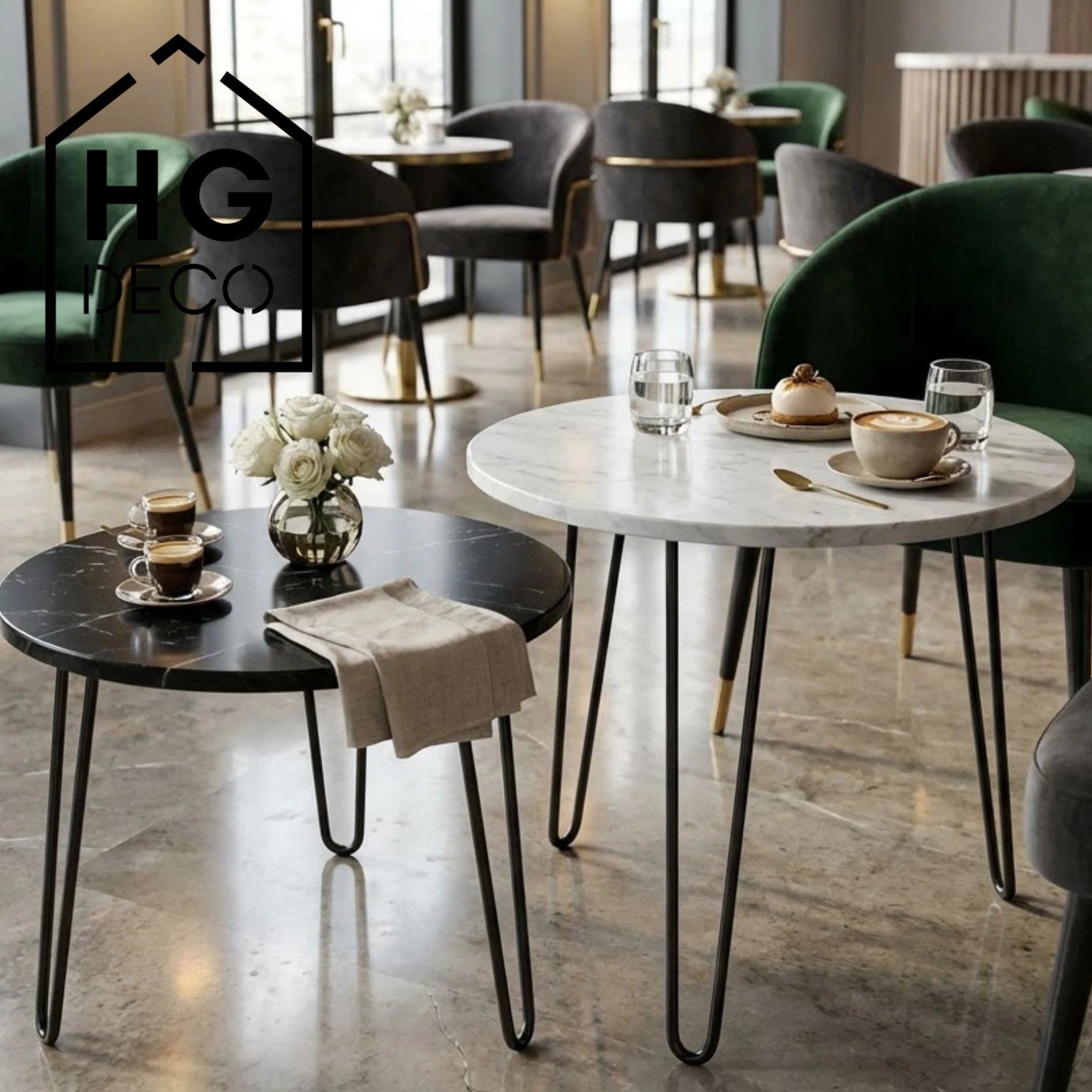 Noga do stolika kawowego DP40 czarny HGDECO