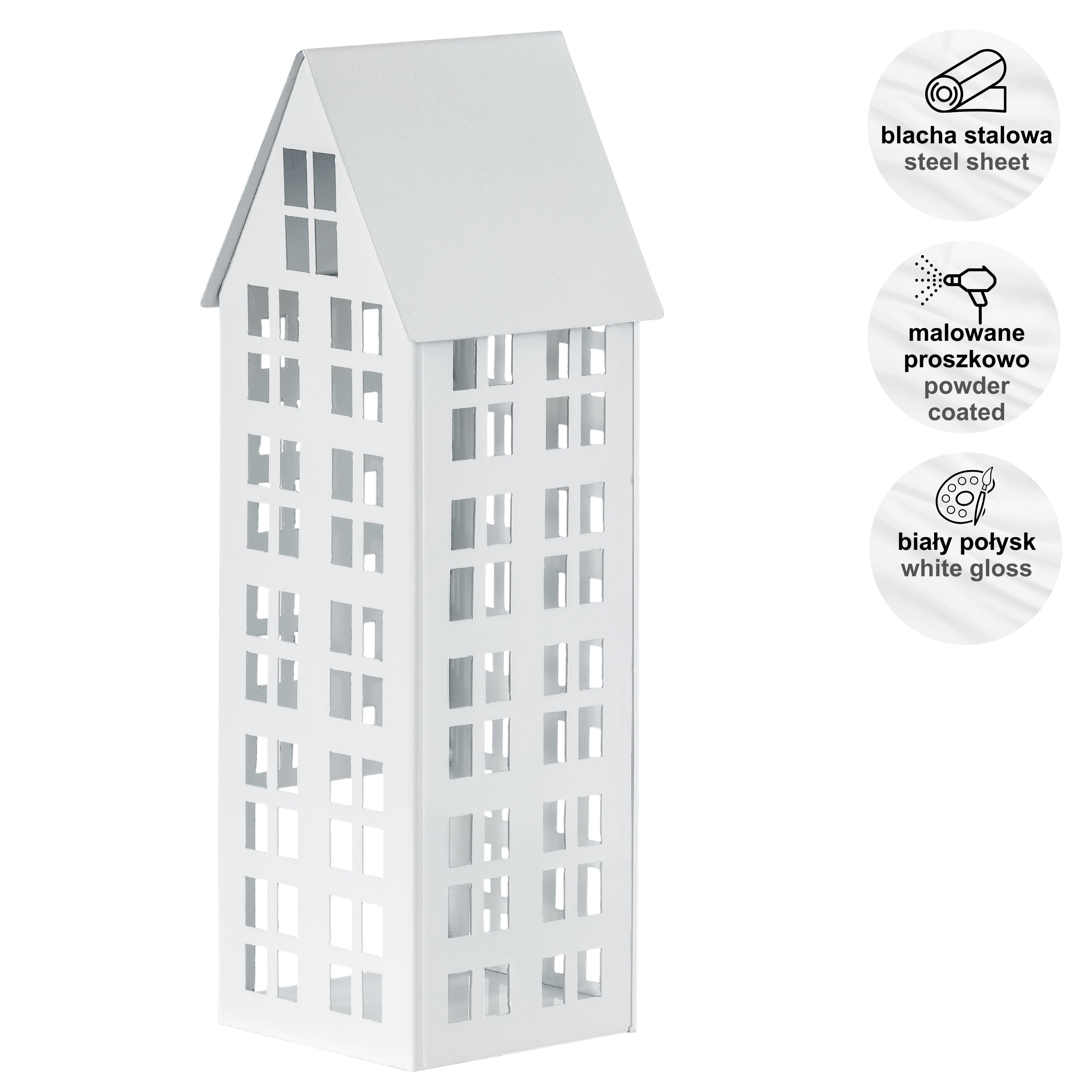 Lampion domek LUMI L biały HGDECO