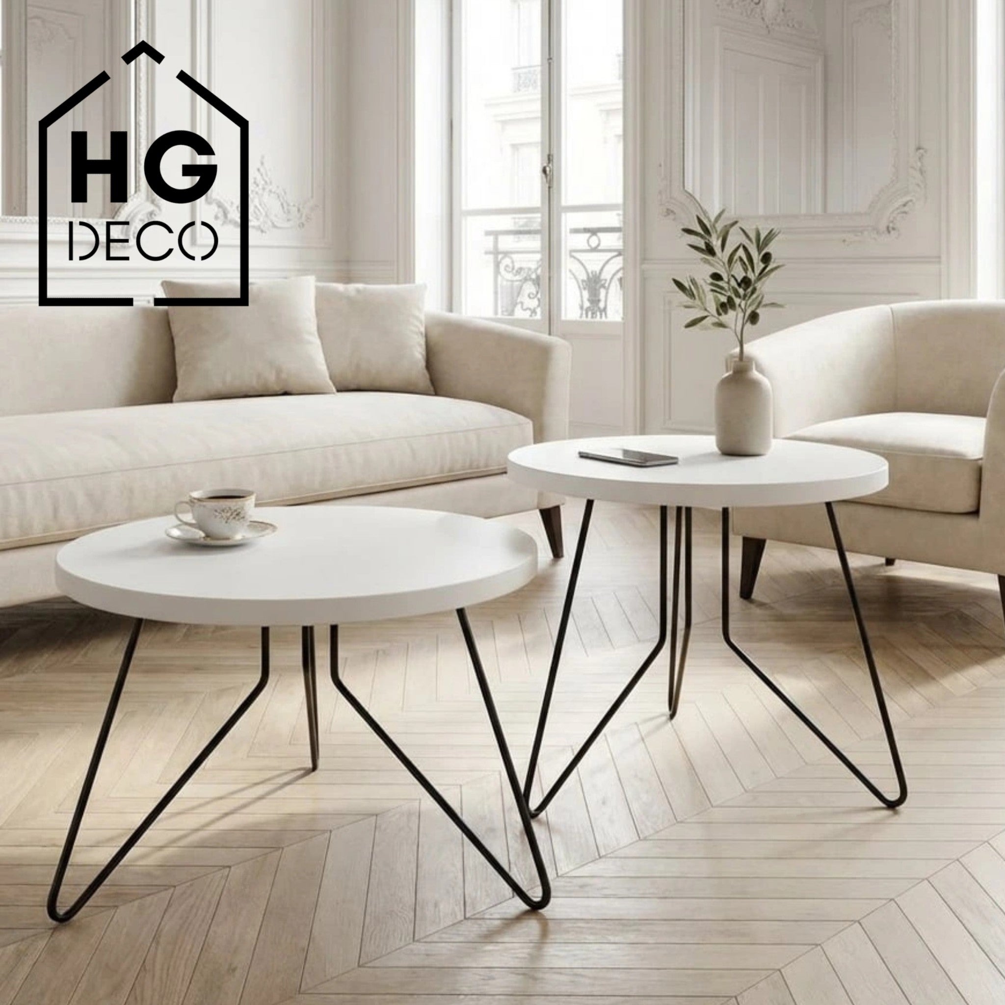 Noga meblowa do stolika kawowego FIN 50 czarny HGDECO