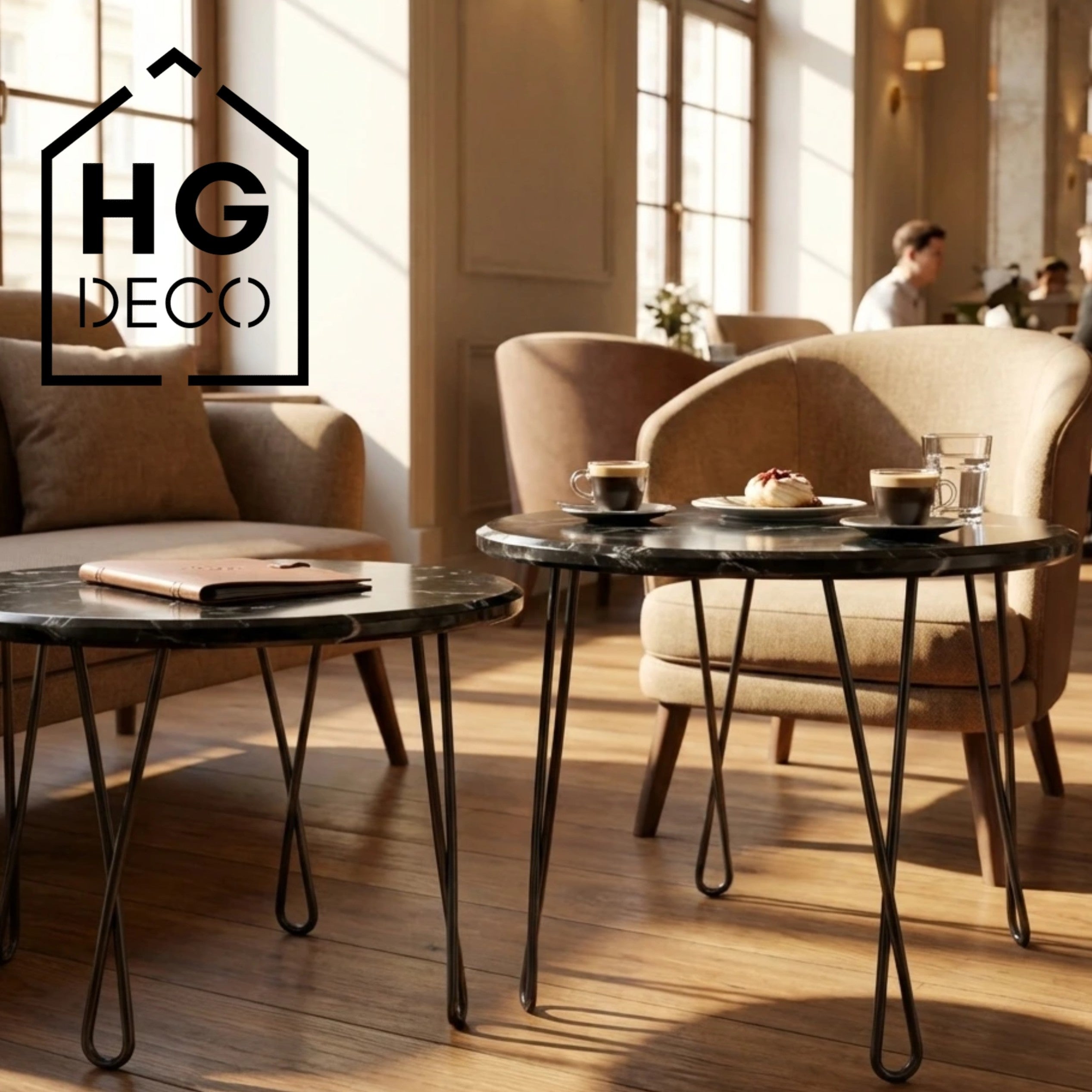 Noga do stolika kawowego ławy DX50 czarny HGDECO