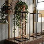 Metalowy kwietnik stojak na kwiatek TOWER 70 czarny styl loftowy HGDECO