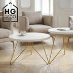 HGDECO FIN 40 cm Gold Coffee Table Legs Set