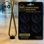 Set of black furniture leg pads, 4 pcs. HGDECO