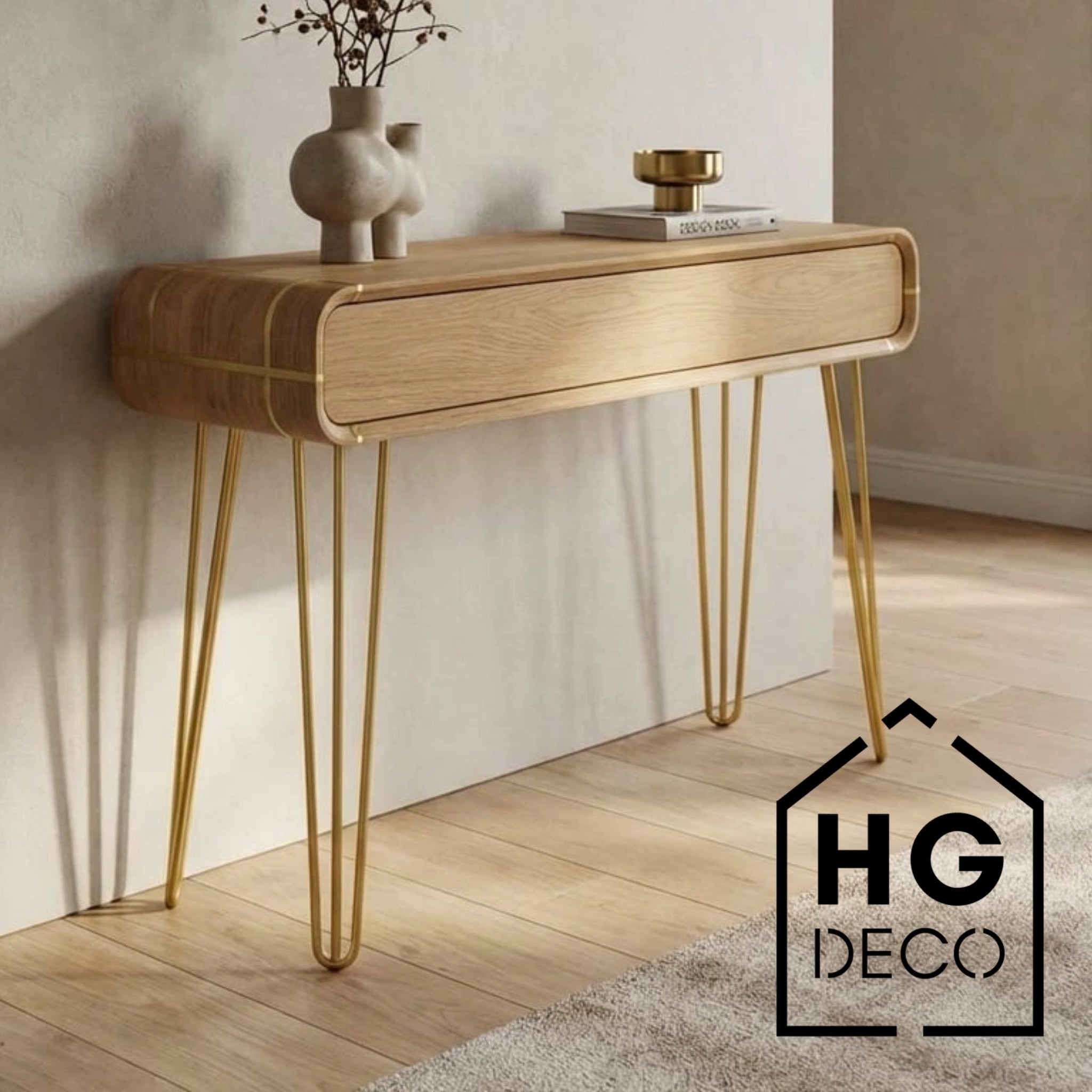 Noga meblowa do stołu biurka konsoli TL70 złoty HGDECO