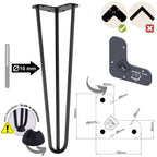 Noga do stolika kawowego TL40 czarny HGDECO