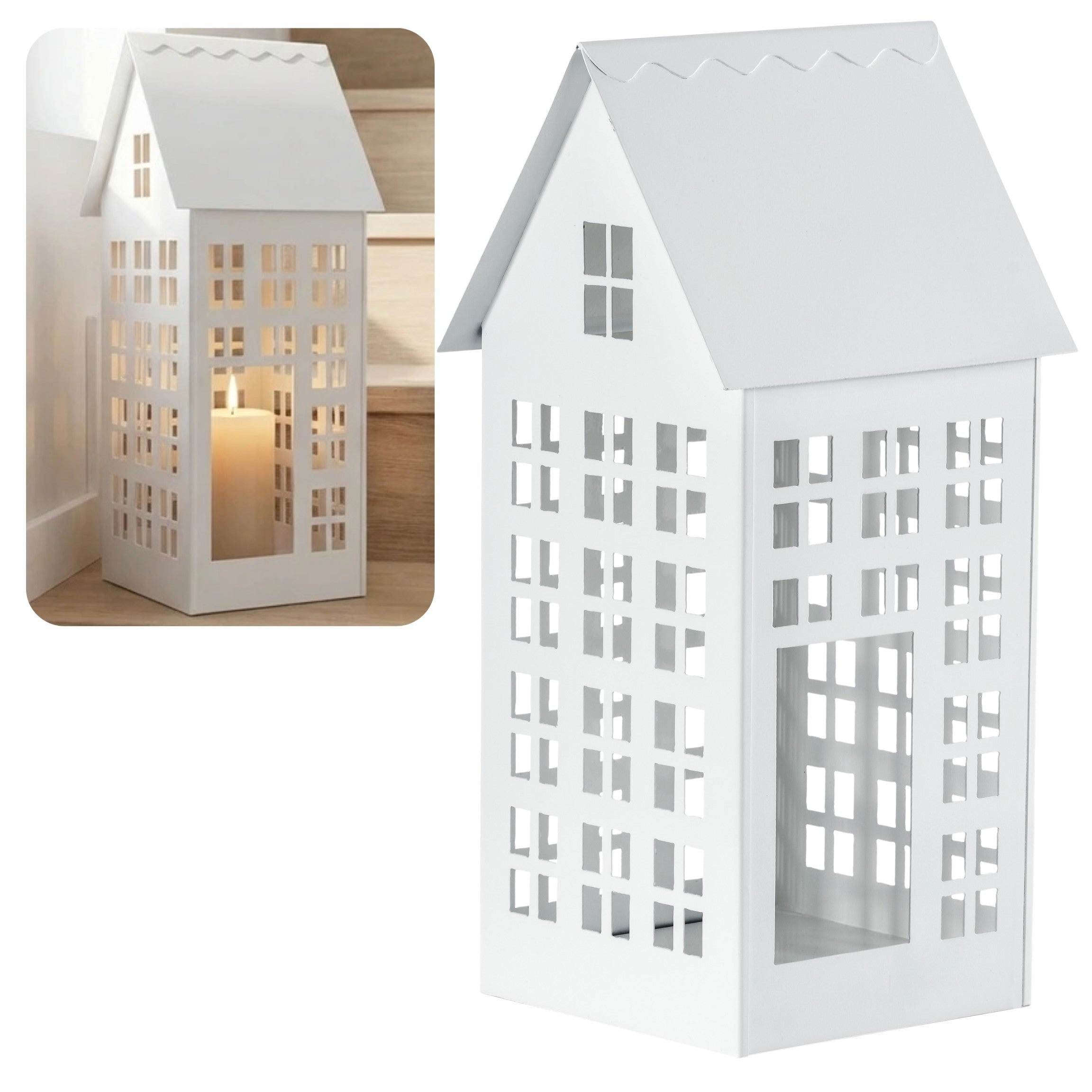 Lampion domek LUMI XL biały HGDECO