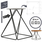 Stelaż do stolika kawowego DIAMOND 50 czarny HGDECO
