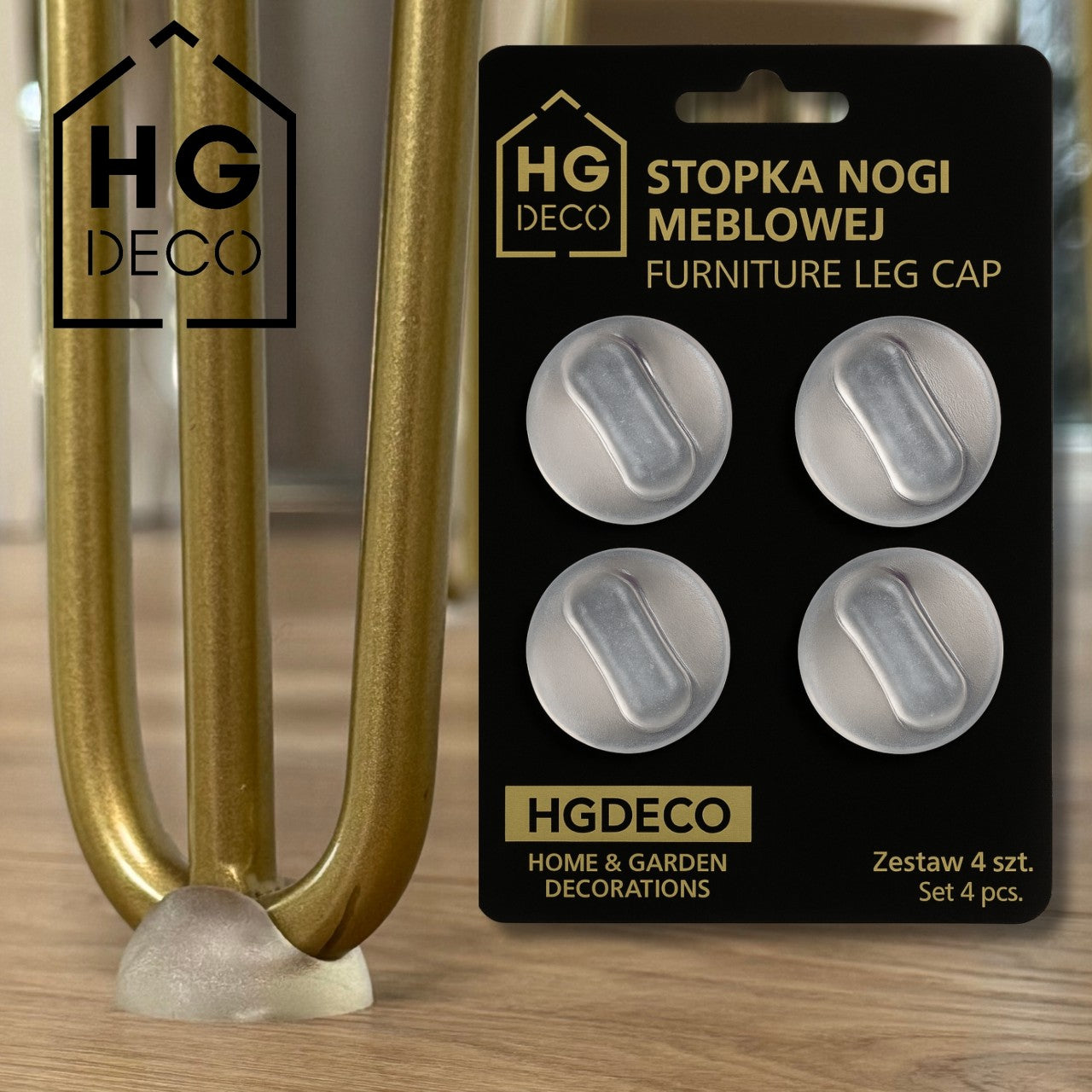 Set of clear furniture feet pads 4 pcs. HGDECO