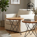 STAR 50 cm Black Coffee Table Frame by HGDECO