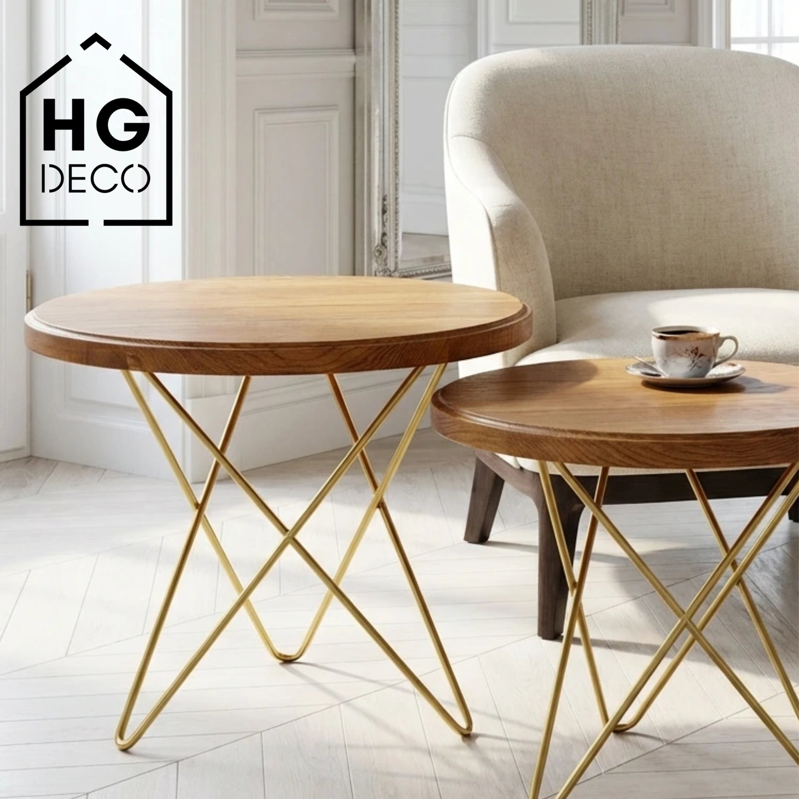 STAR 50 cm gold coffee table base HGDECO