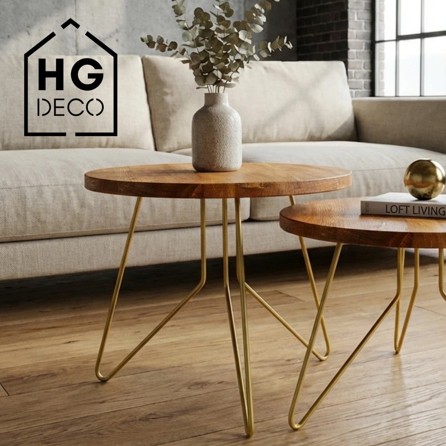 Noga meblowa do stolika kawowego FIN 50 złota HGDECO