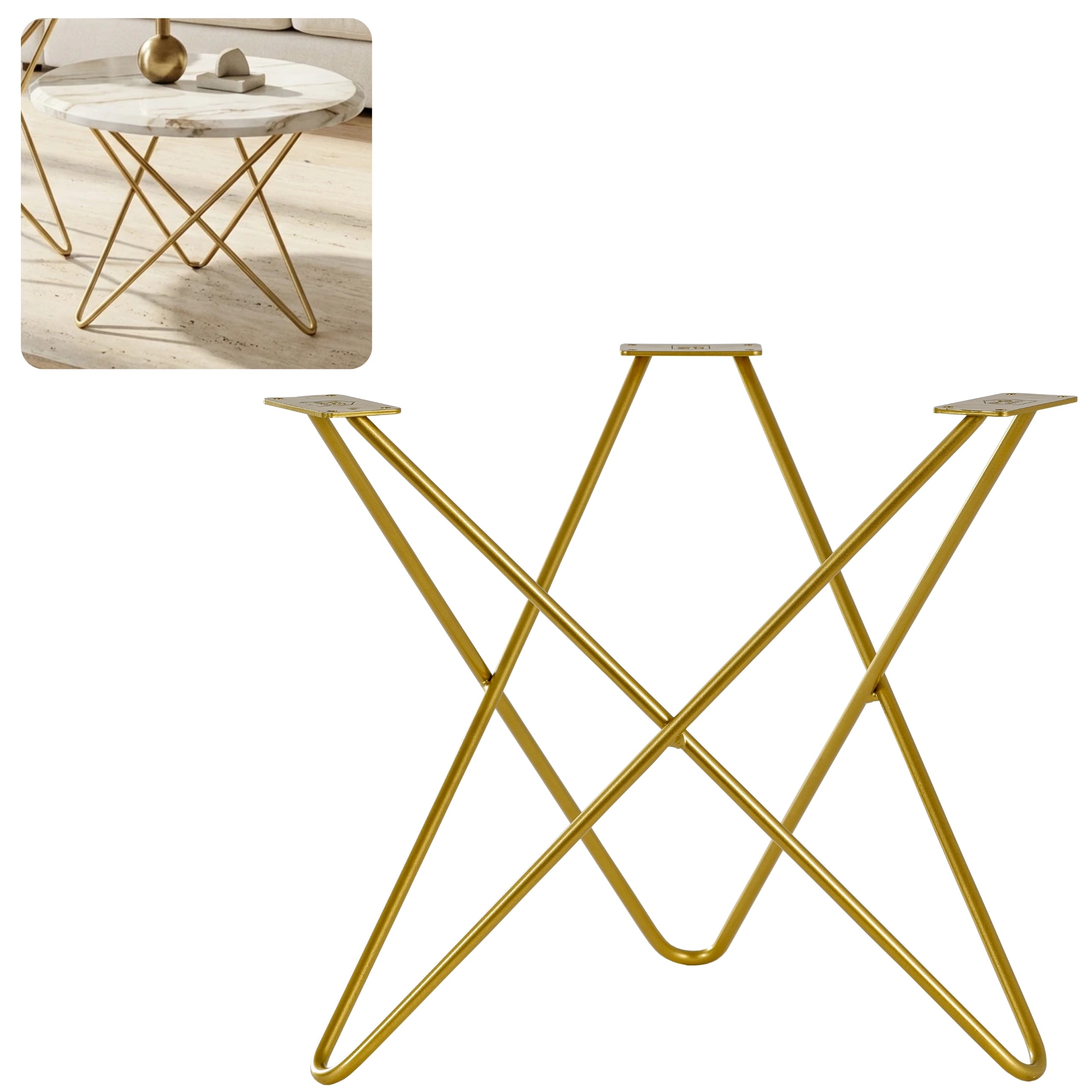 Stelaż do stolika kawowego STAR 40 cm złoty HGDECO