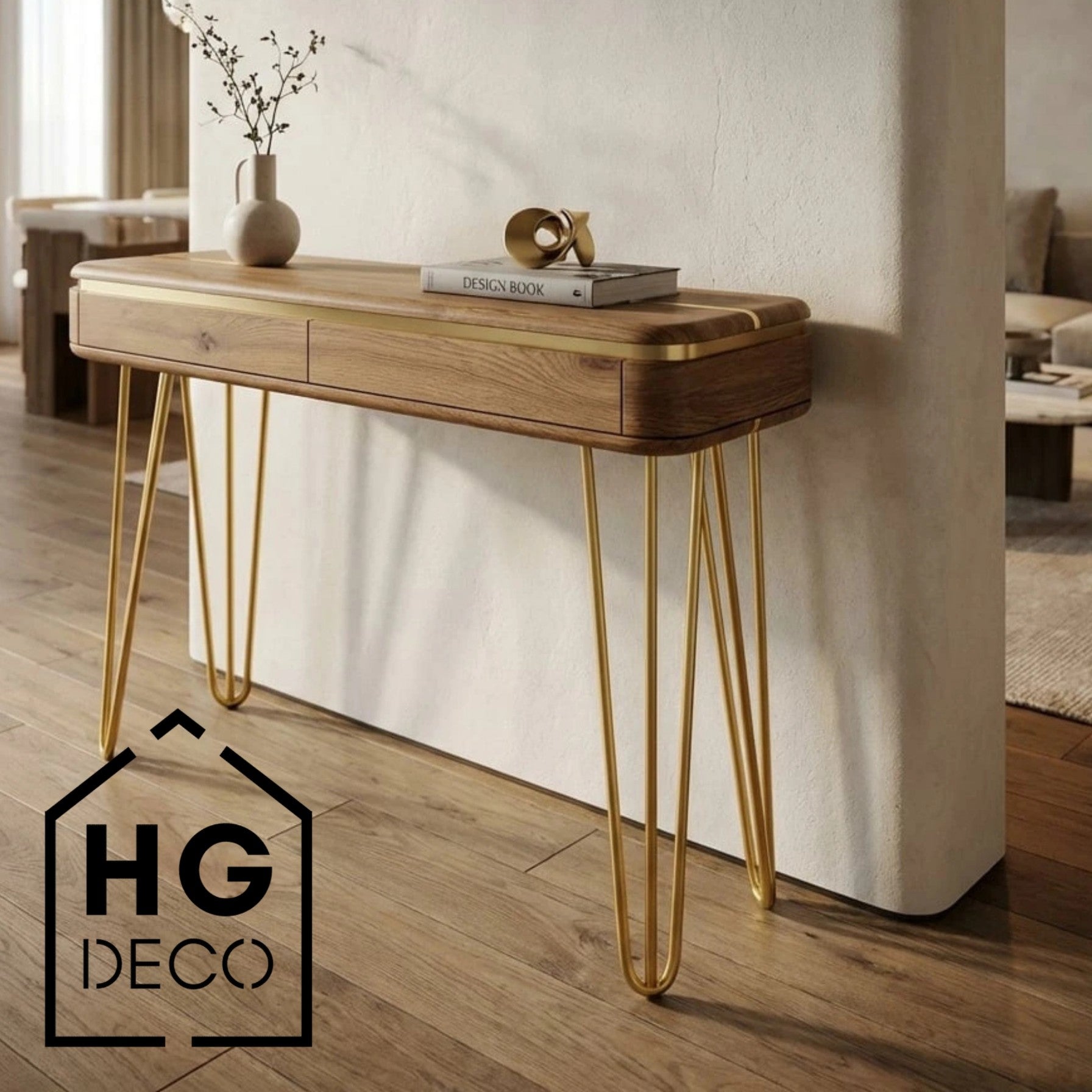 Noga meblowa do stołu biurka konsoli TL70 złoty HGDECO