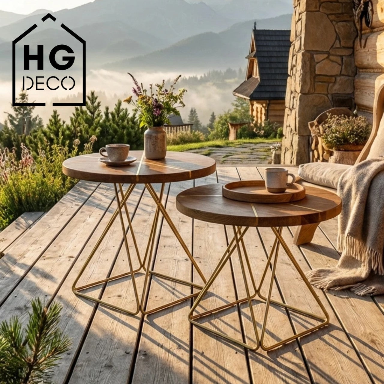 Stelaż do stolika kawowego DIAMOND 50 cm złoty HGDECO