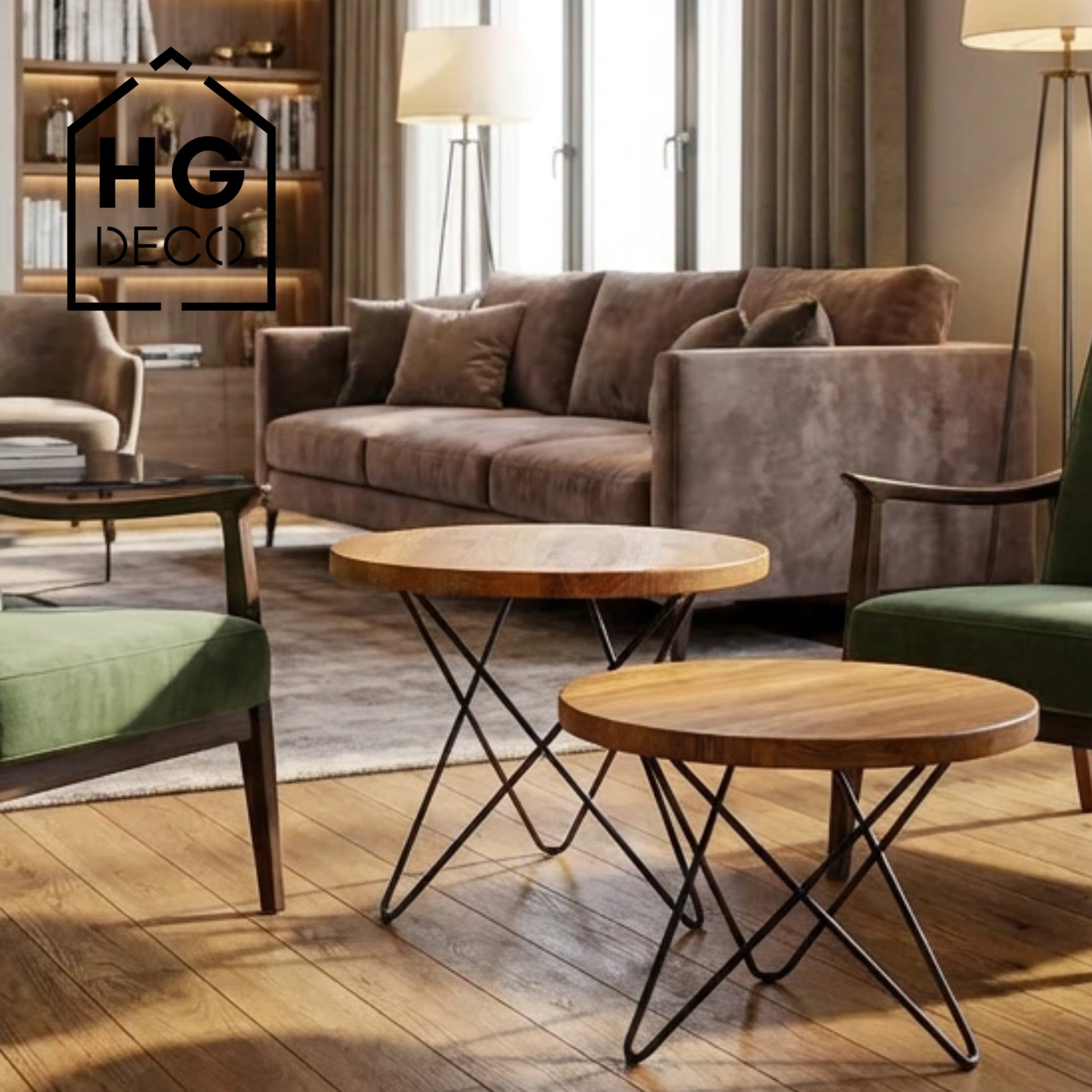 STAR 50 cm Black Coffee Table Frame by HGDECO