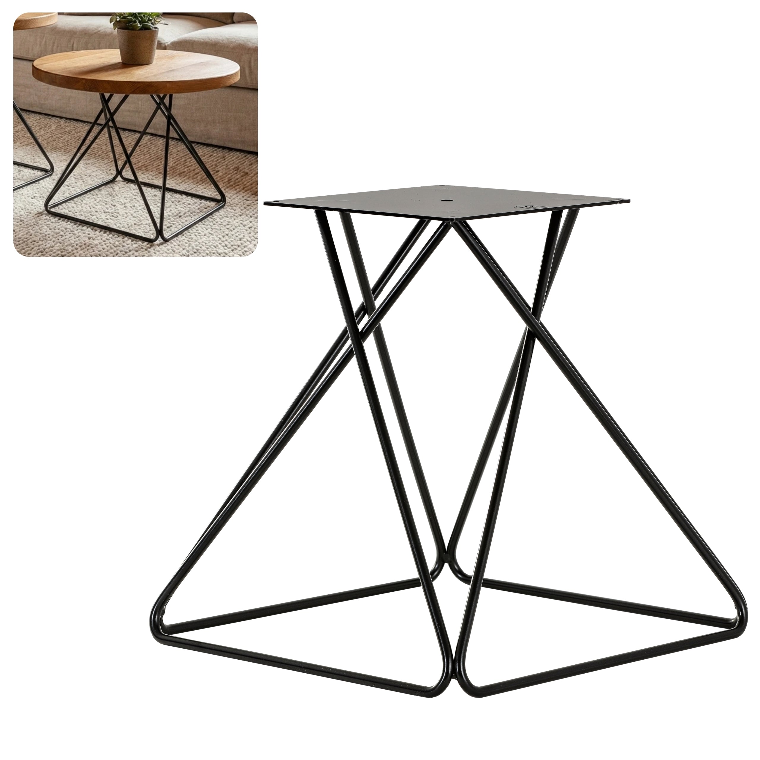 Stelaż do stolika kawowego DIAMOND 40 cm czarny HGDECO