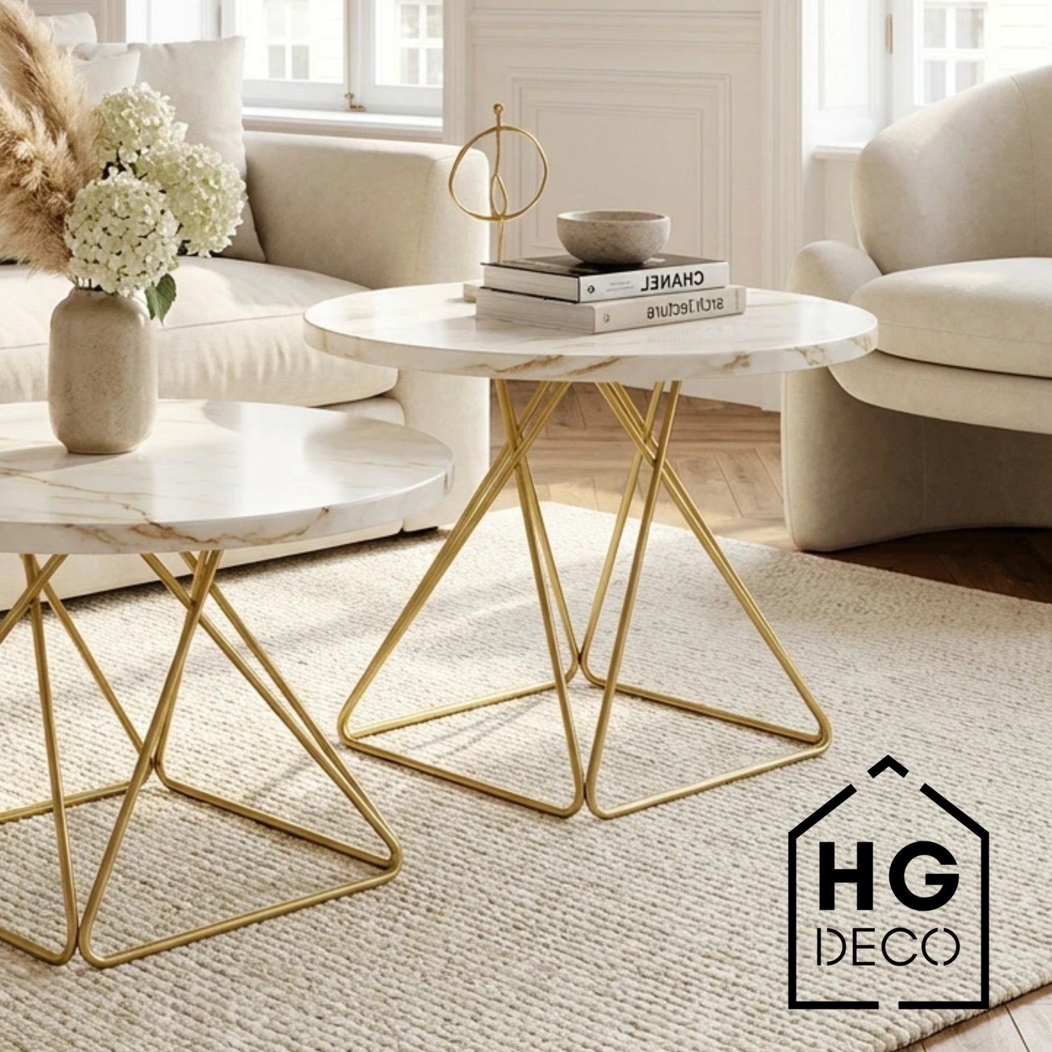 Stelaż do stolika kawowego DIAMOND 50 złoty HGDECO