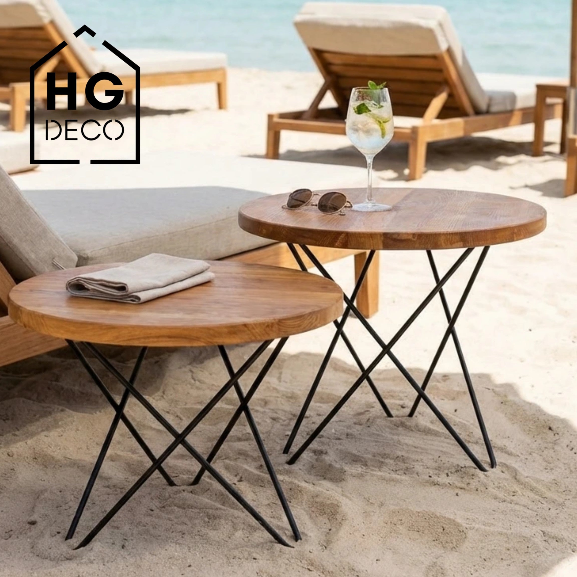 STAR 50 cm Black Coffee Table Frame by HGDECO