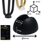 Set of black furniture leg pads, 4 pcs. HGDECO