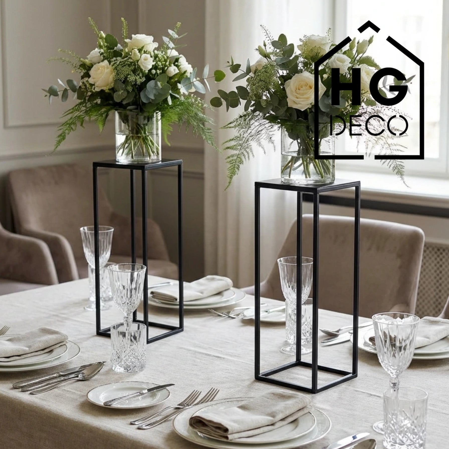 Kwietnik Stojak na kwiaty PREMIUM 60 czarny HGDECO