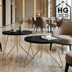 HGDECO FIN 40 cm Gold Coffee Table Legs Set