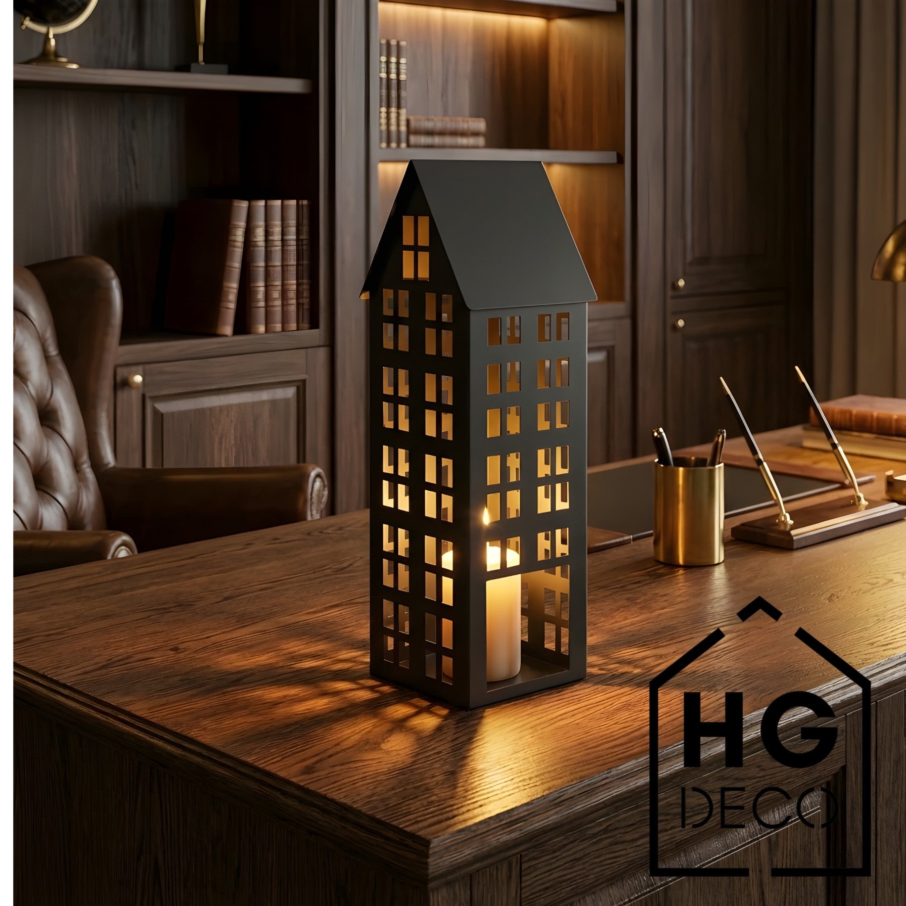 LUMI L black house lantern HGDECO