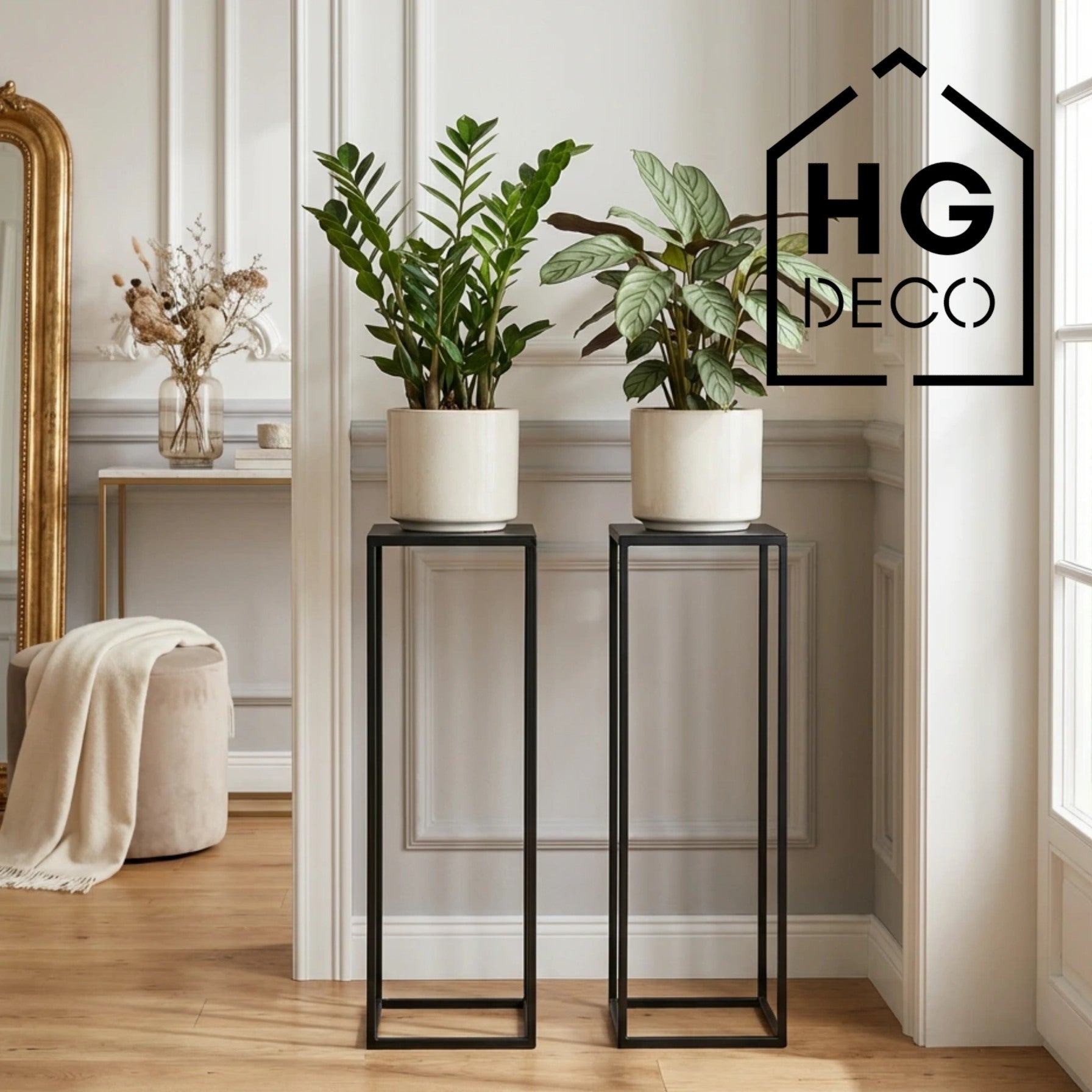 Kwietnik Stojak na kwiaty PREMIUM 75 czarny HGDECO