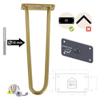 Leg for cabinet dresser ottoman DP25 gold HGDECO