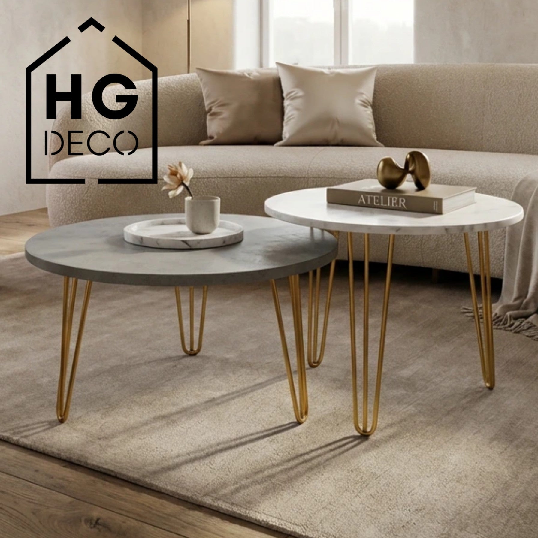 Noga do stolika kawowego TL40 złoty HGDECO