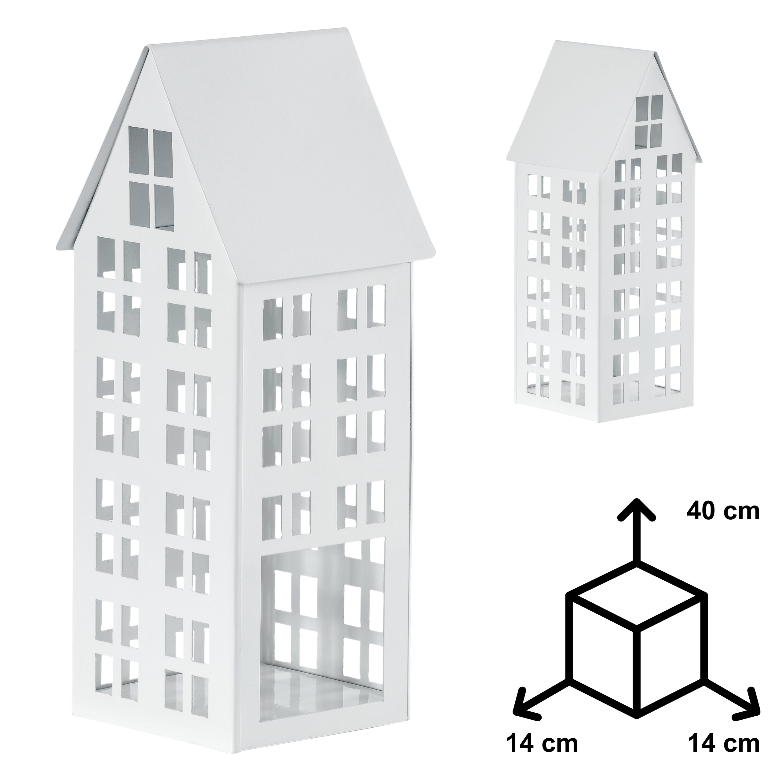 Lampion domek LUMI M biały HGDECO