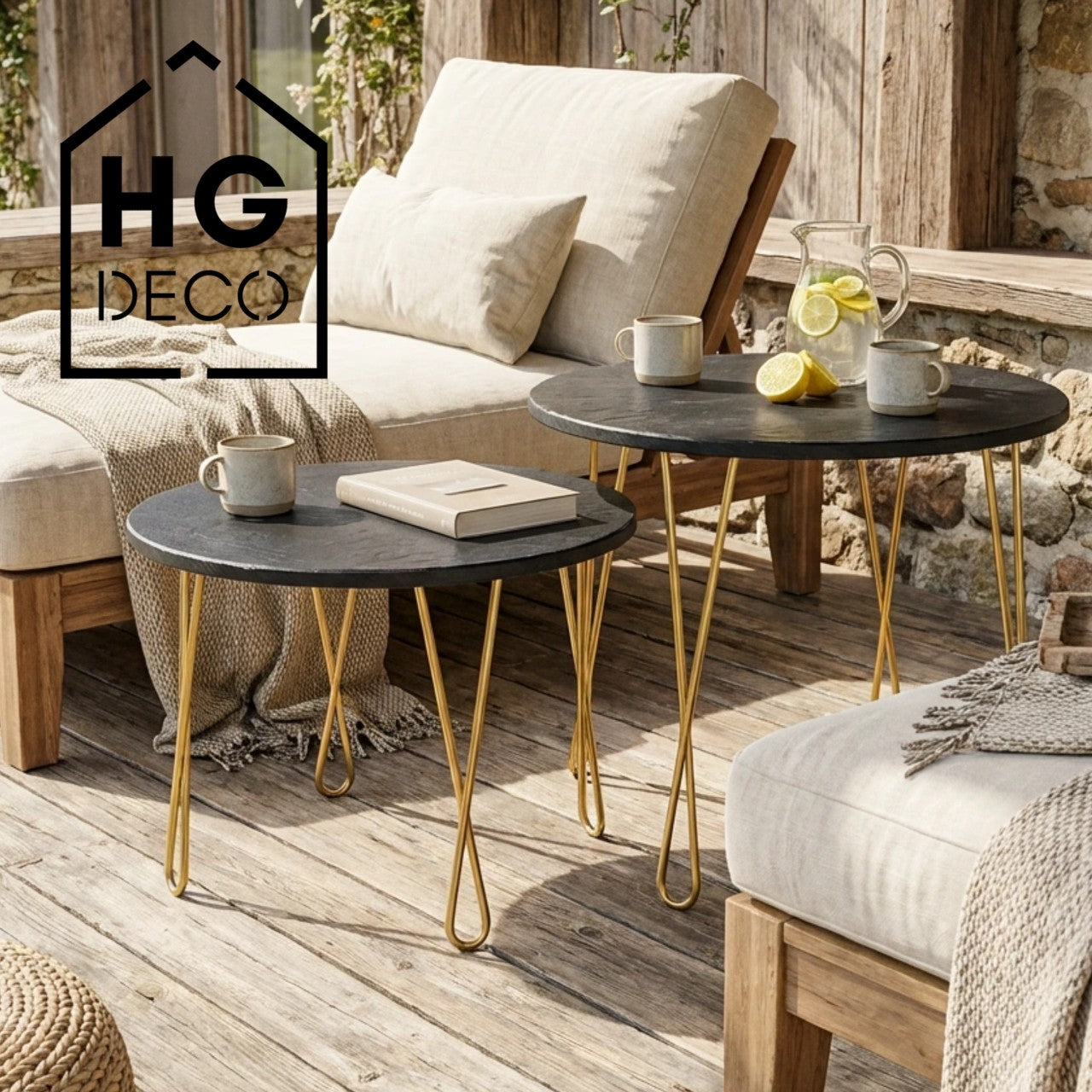 Noga do stolika kawowego DX40 złoty HGDECO