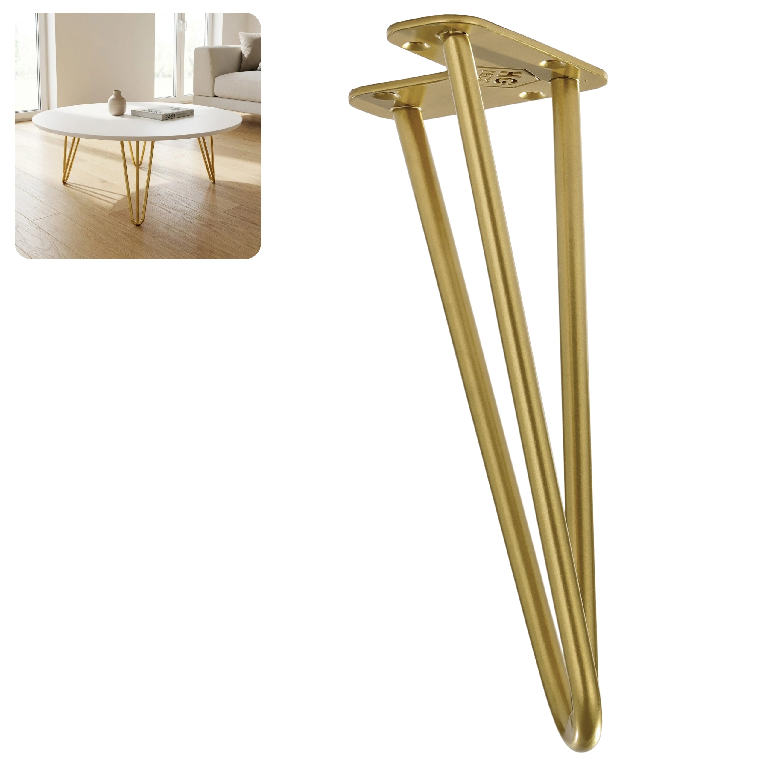 Furniture leg for pouffe cabinet TL25 gold HGDECO