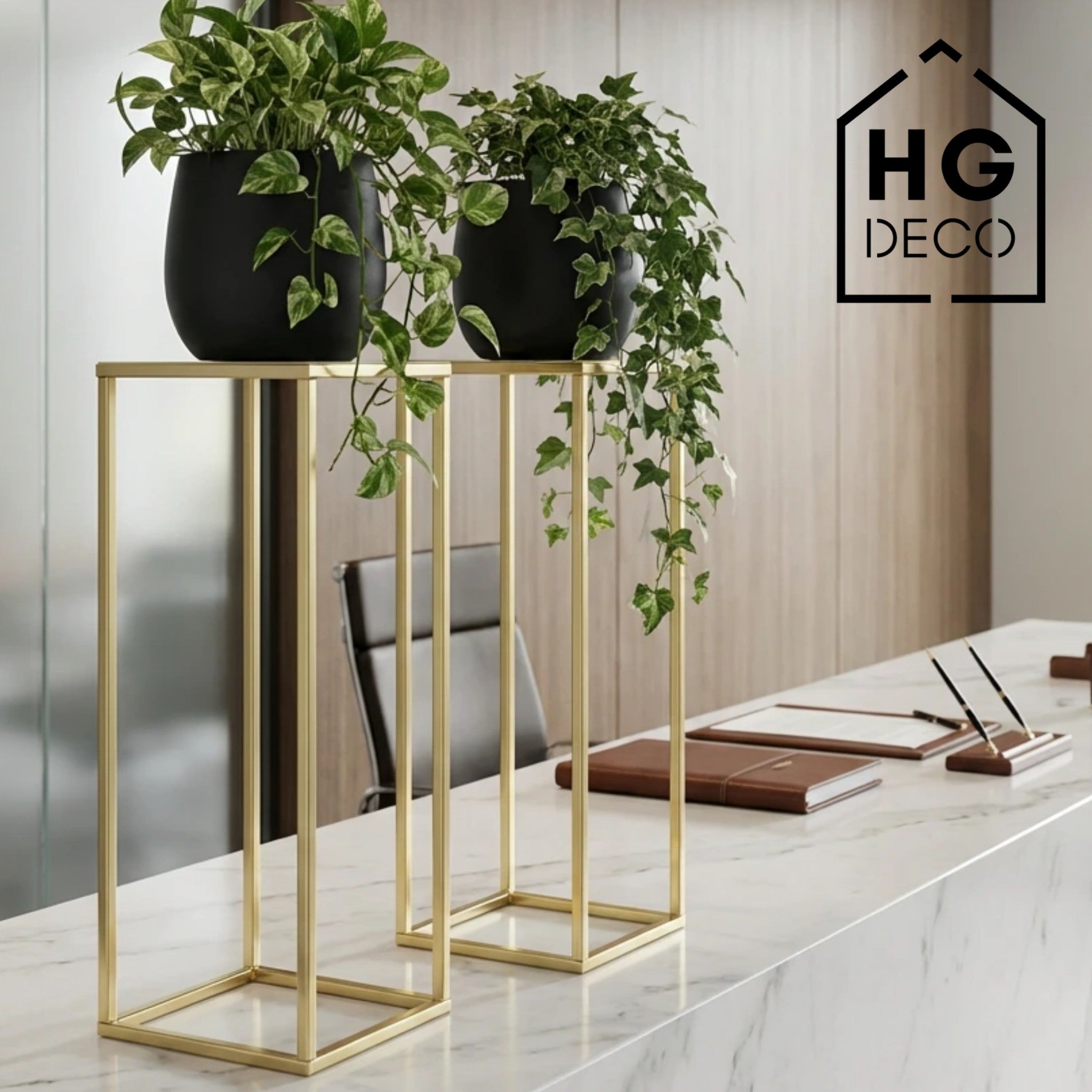 Kwietnik Stojak na kwiaty PREMIUM 60 złoty HGDECO