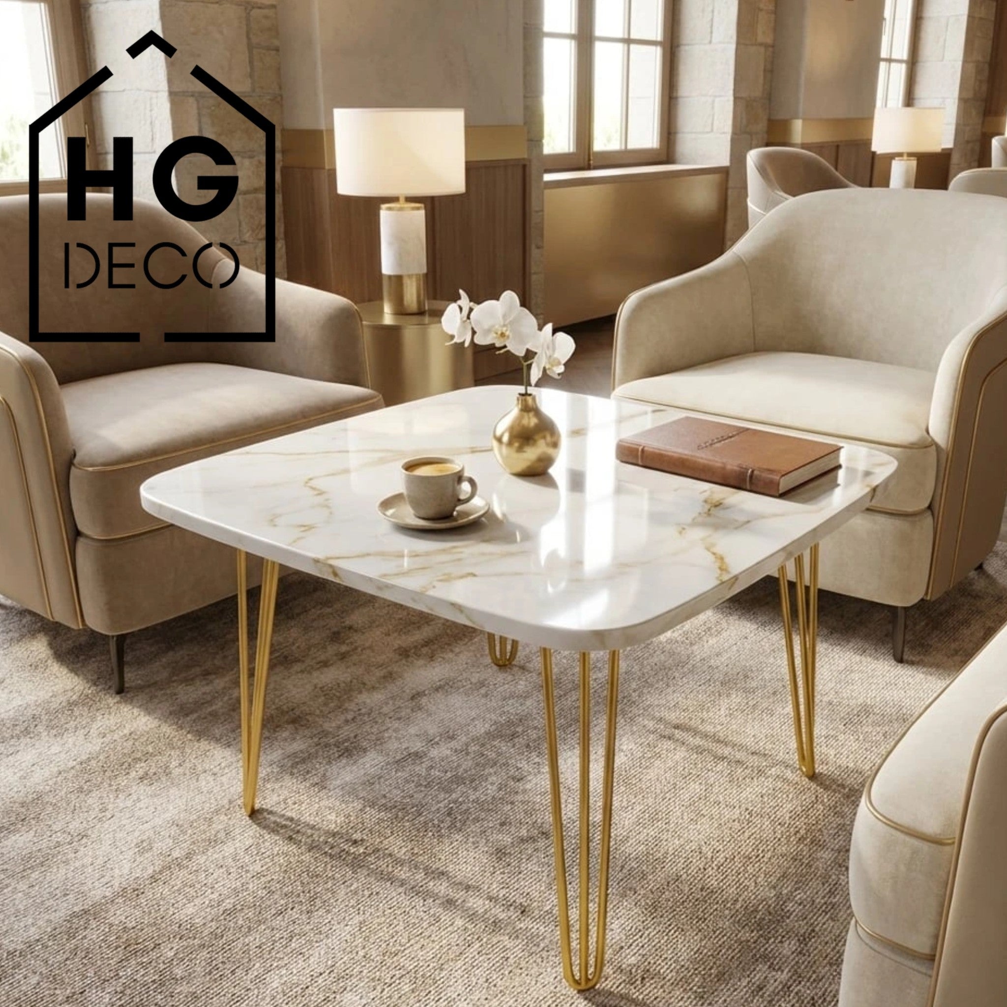 Noga do stolika kawowego ławy TL50 złoty HGDECO