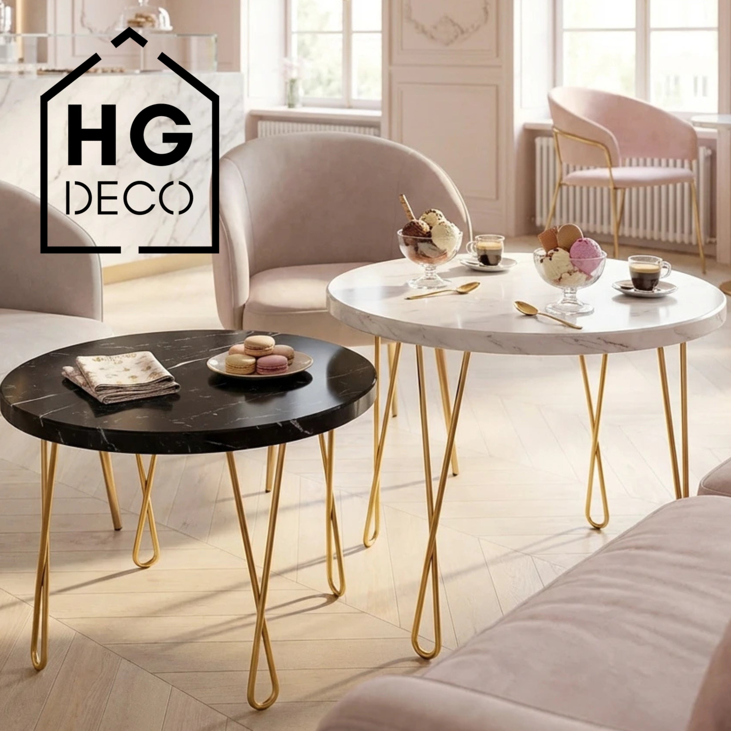 Noga do stolika kawowego ławy DX50 złoty HGDECO