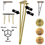 Noga do stolika kawowego ławy TL50 złoty HGDECO