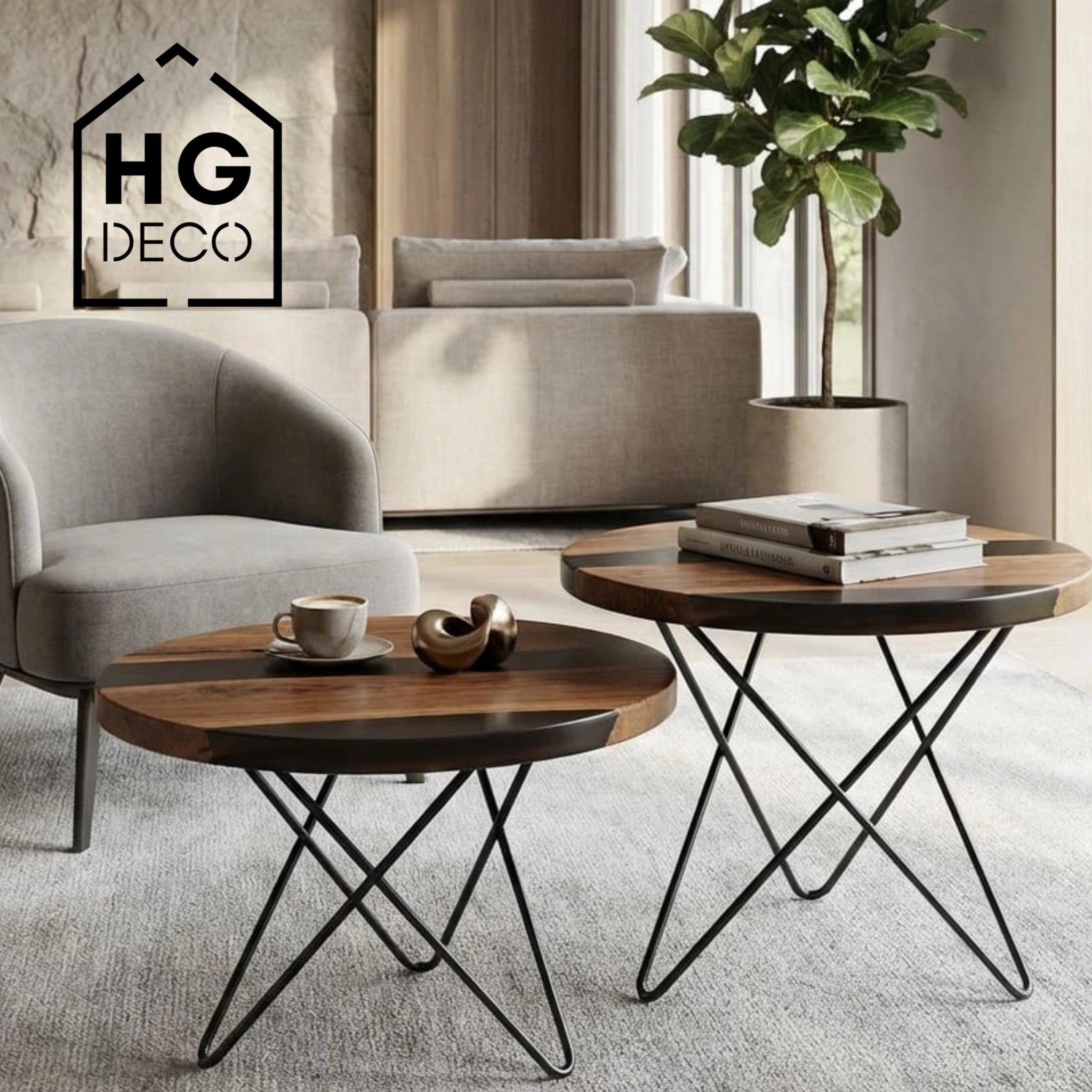 STAR coffee table frame 40 cm black HGDECO