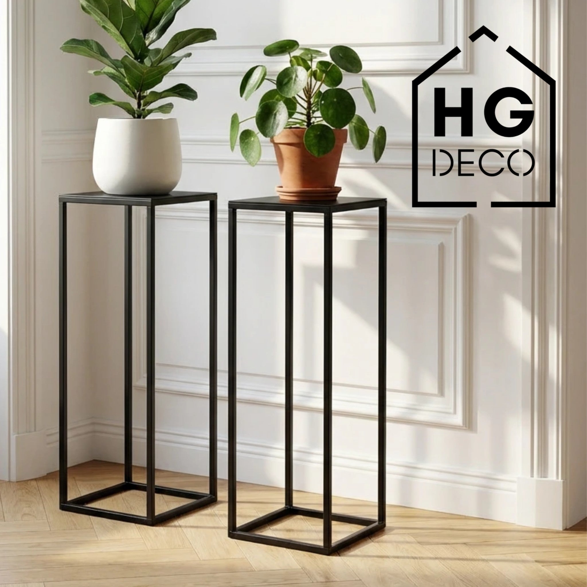 Kwietnik Stojak na kwiaty PREMIUM 60 czarny HGDECO