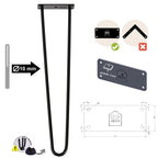 Noga do stolika kawowego ławy DP50 czarny HGDECO