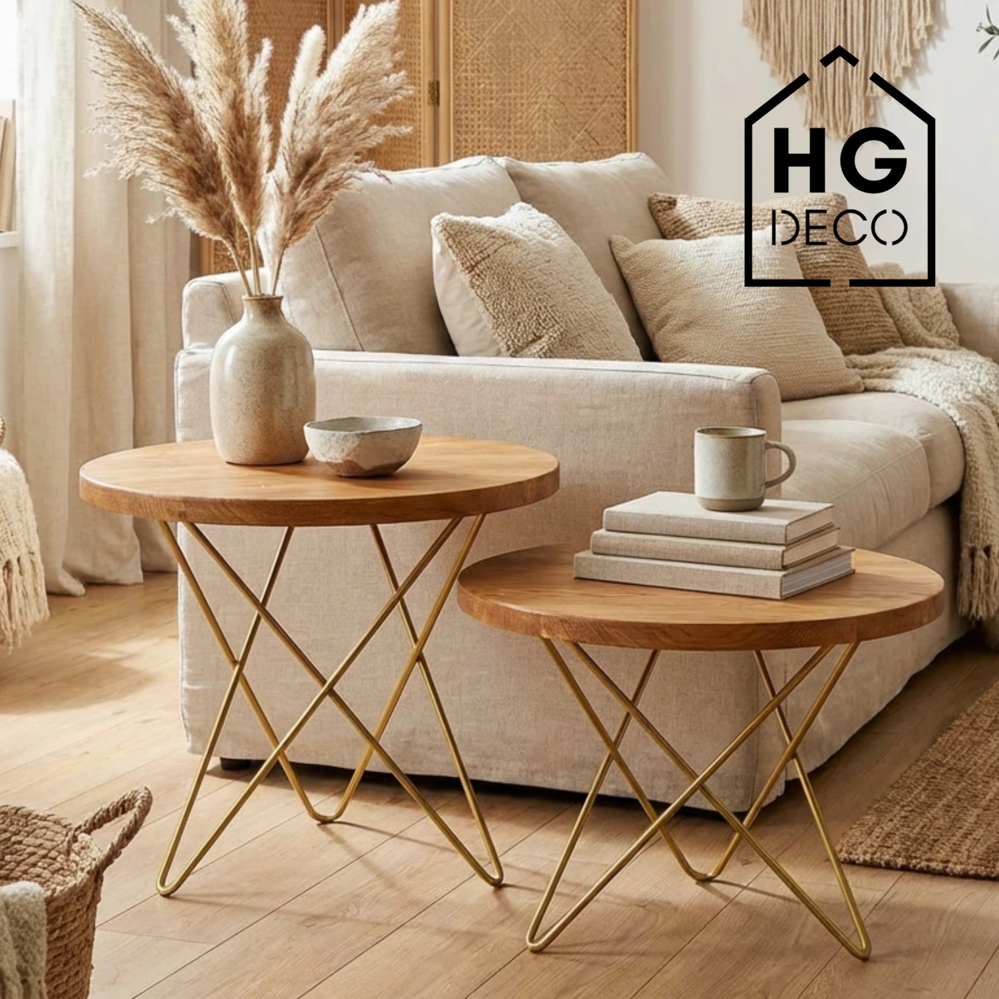 STAR coffee table frame 40 cm gold HGDECO