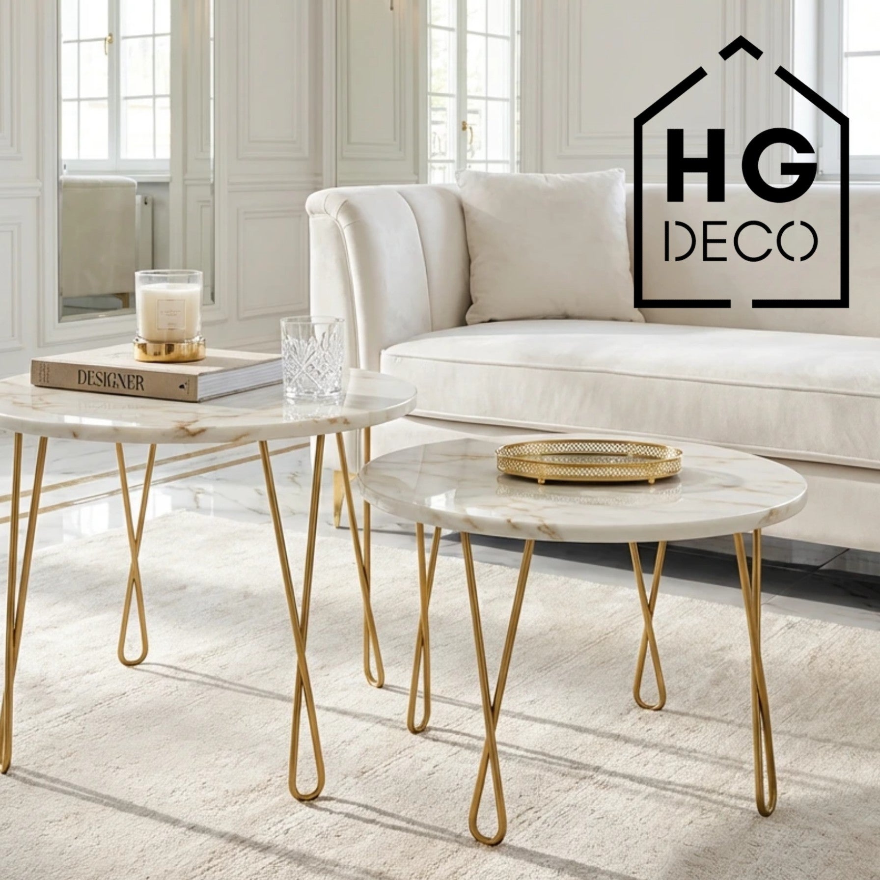 Noga do stolika kawowego DX40 złoty HGDECO