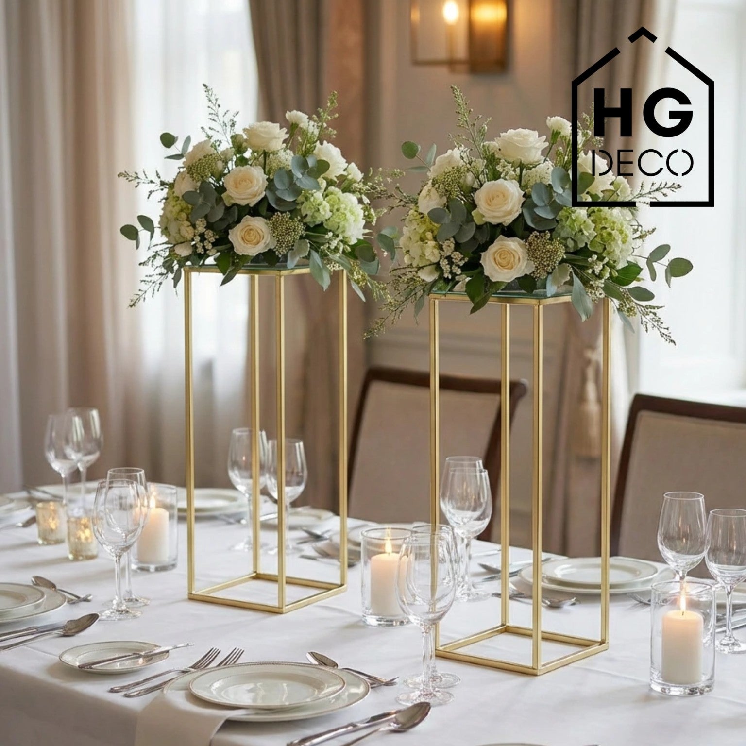 Kwietnik Stojak na kwiaty PREMIUM 60 złoty HGDECO