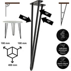 Noga do stolika kawowego TL40 czarny HGDECO