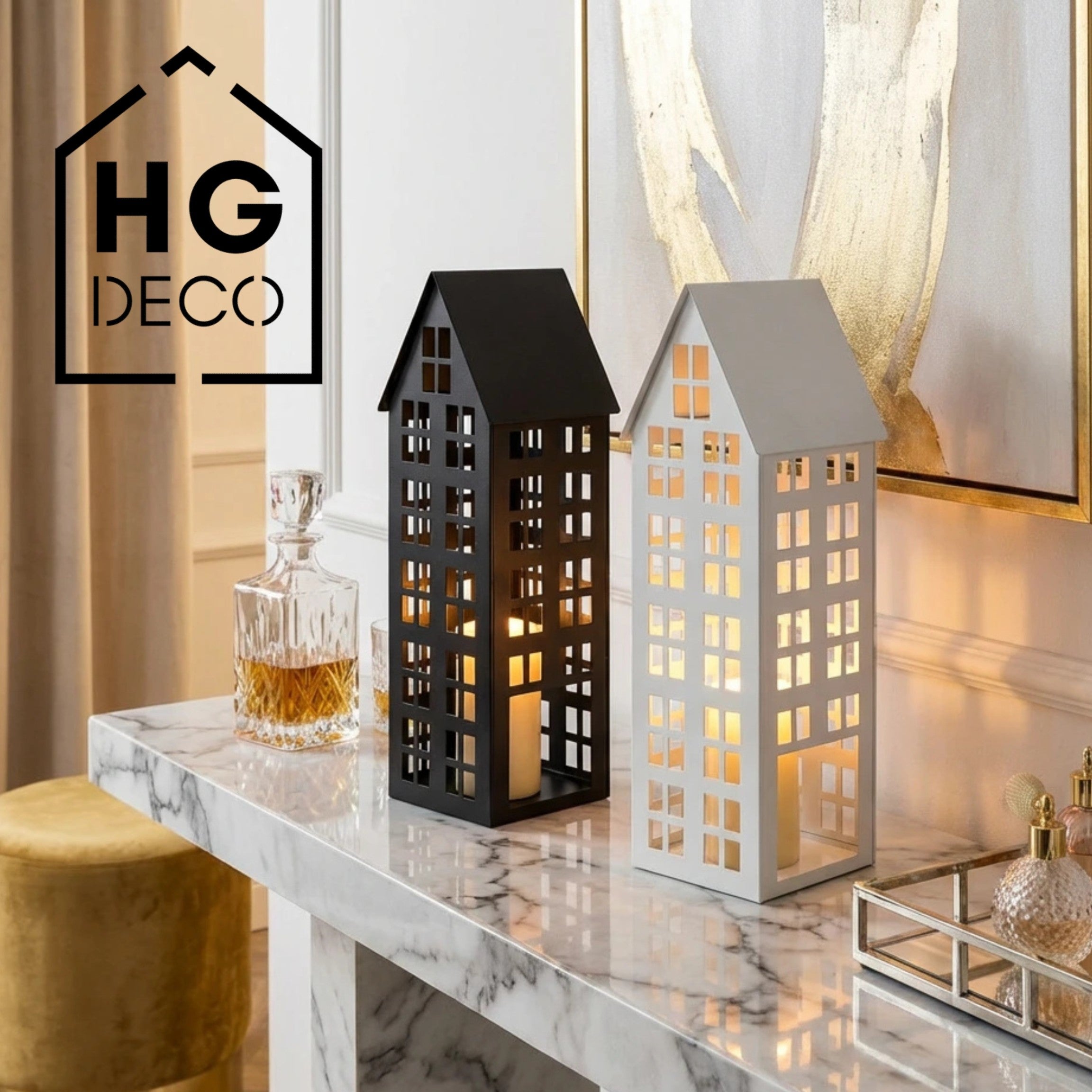 LUMI L House Lantern white HGDECO