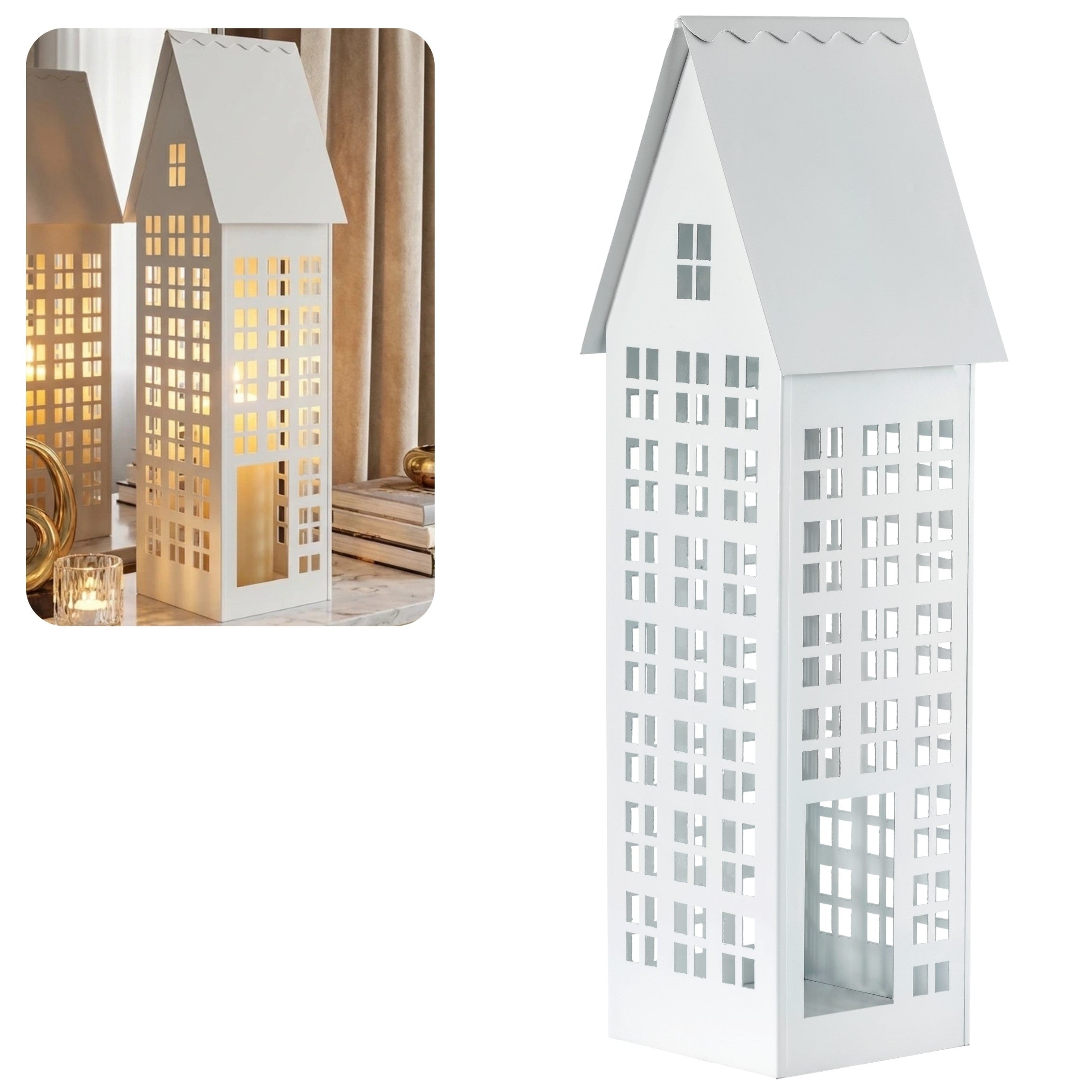 Lampion domek LUMI XXL biały HGDECO