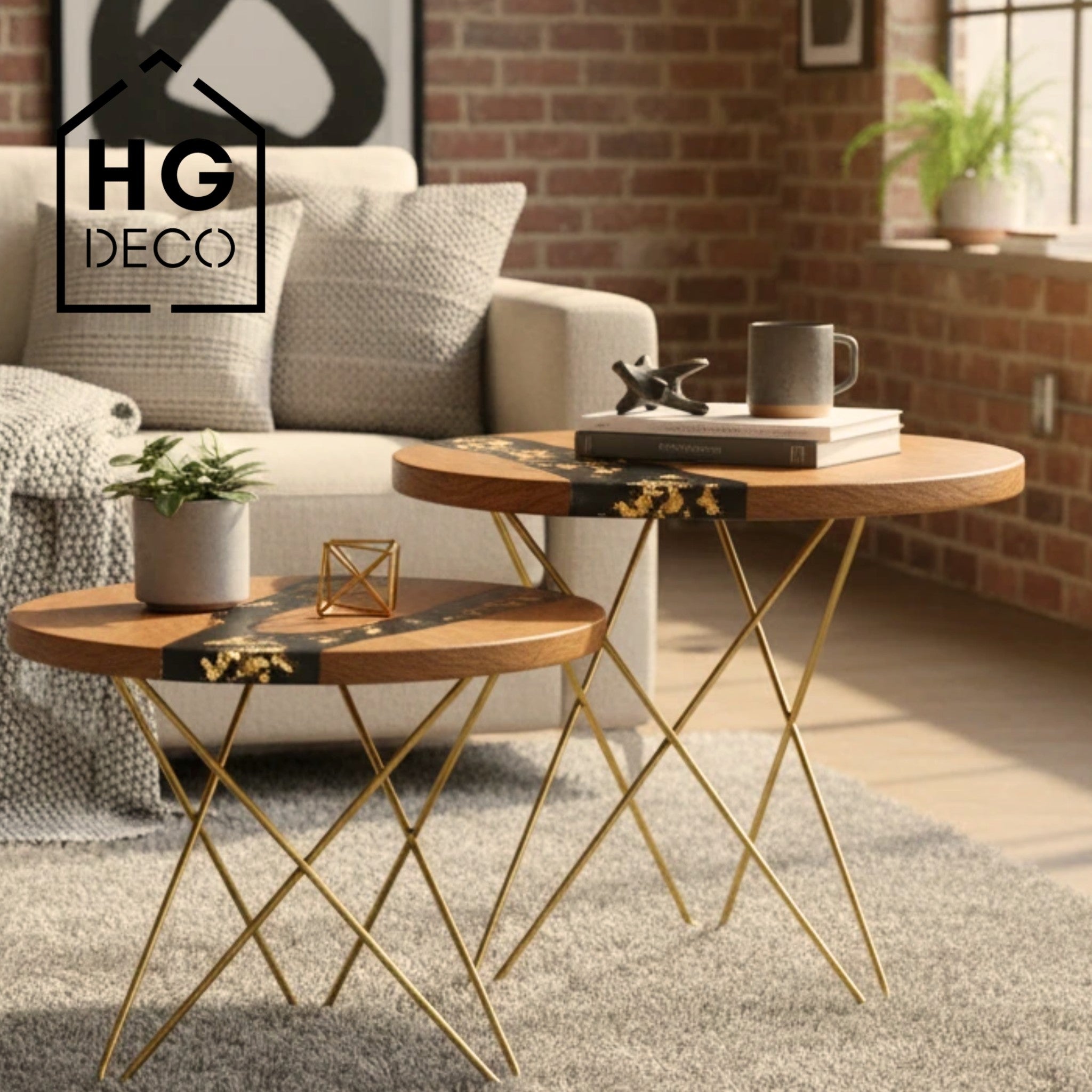 STAR 50 cm gold coffee table base HGDECO